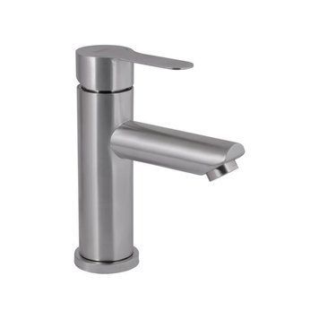 Змішувач для раковини Brinex Pure 001F низький Nickel BRIPUR001FNKL SD00053172 фото